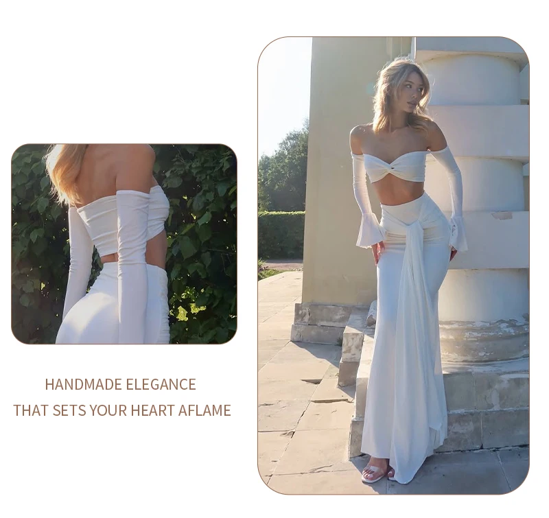 Off shoulder bandeau style outfit