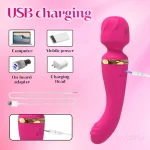 USB rechargeable silicone vibrator for women