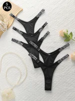 Seamless thong set with low rise fit, smooth stretch fabric, and 5-piece everyday design