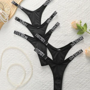 Seamless thong set with low rise fit, smooth stretch fabric, and 5-piece everyday design