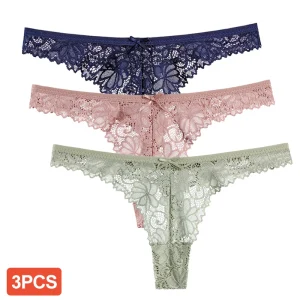 lace G string set with floral lace and low rise feminine design
