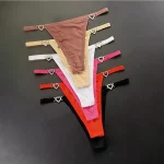 Rhinestone strap thong with low rise fit and smooth lightweight design