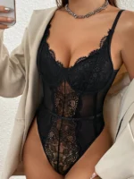 Lace Trim Bodysuit - Image 5