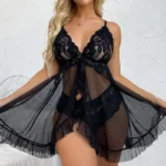 Lace Nightdress Panty Set - Image 2