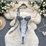 Pink Leopard Halter Bodysuit - Image 7