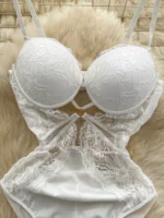 Lace Cutout Bodysuit - Image 4