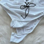 White Lace-Up Corset Bodysuit - Image 6