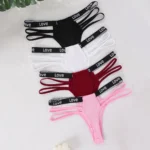 Ribbed Letter Thong Set - Image 2