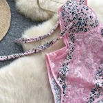 Pink Leopard Halter Bodysuit - Image 5