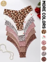 seamless leopard panty set with low rise fit and soft everyday design