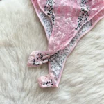 Pink Leopard Halter Bodysuit - Image 4