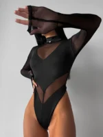 Mesh Turtleneck Bodysuit - Image 4