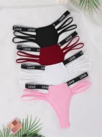 Ribbed Letter Thong Set - Image 4
