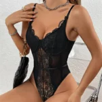 Lace Trim Bodysuit - Image 7
