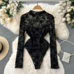 Black Lace Bodysuit - Image 2