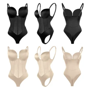 shapewear tummy control bodysuit with underwire support and slimming fit
