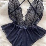 Strappy Lace Mesh Bodysuit - Image 3