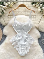 Satin Lace Bodysuit - Image 2