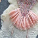 Floral Lace Mini Dress - Image 5