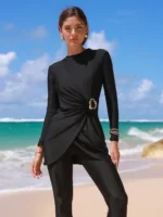 Black Rash Guard Swimsuit - Image 4