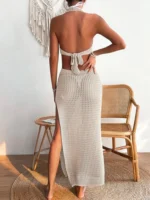 Crochet Cut Out Maxi Dress - Image 2