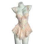 Sweet Lace Nightdress with Chest Pad - Image 7