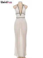 Halter Lace-Up Maxi Dress - Image 6