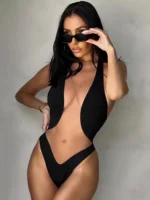 Halter Cutout Bodysuit - Image 3