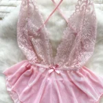 Strappy Lace Mesh Bodysuit - Image 5
