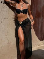 underwired bikini set with matching skirt and padded top