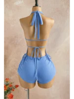 Blue Halter Playsuit - Image 2