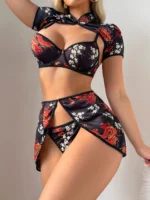 Dragon Print Skirt Set - Image 7