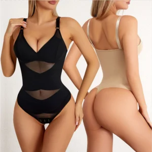 thong shapewear bodysuit with tummy control and slimming fit