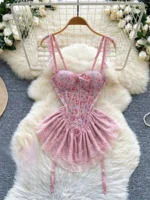 Floral Lace Mini Dress - Image 2