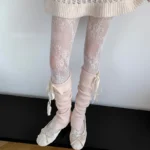 Lace Pattern Tights - Image 2