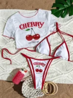 Cherry Print Bikini Set - Image 7