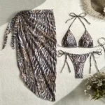 Leopard Sarong Halter Bikini - Image 7