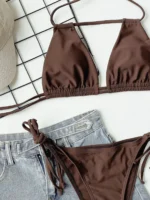 Bandage Halter Bikini - Image 4