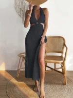 Crochet Cut Out Maxi Dress - Image 6