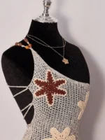 Starfish Crochet Mini Dress - Image 3