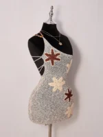 Starfish Crochet Mini Dress - Image 5