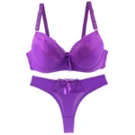 Padded Lace Bra Set - Image 3