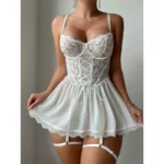 White Lace Babydoll Set - Image 4