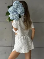 Printed Pajama Shorts Set - Image 13