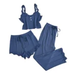 Cozy Lace 3PCS Pajama Set - Image 6