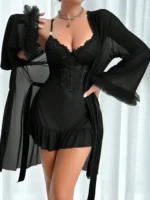 Sheer Robe Slip Set - Image 7