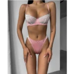 Satin Lace Bra Set - Image 4