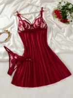 Embroidered Mesh Nightgown - Image 7