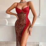 Leopard Lace Nightdress for Bold Romantic Styling - Image 2