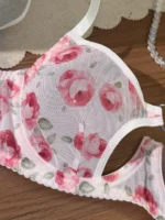 Rose Mesh Lingerie Set - Image 3